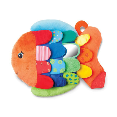 Melissa &amp; Doug Flip Fish Soft Baby Toy - Tummy Time Sensory Toy with Taggies for Infants