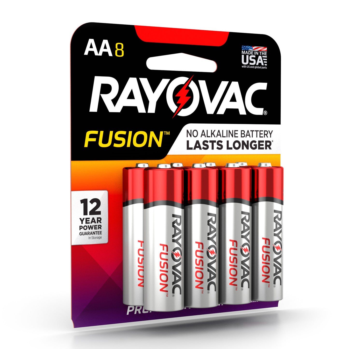 RAYOVAC AA 8-Pack Fusion Premium Alkaline Batteries