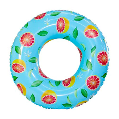 PoolCandy Grapefruit Print Inflatable Pool Floats, Loungers, Sun Chairs & Sunning Pools (Grapefruit 42" Pool Tube)