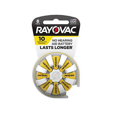 Rayovac 3537123 1.45V Zinc-Air 10 Hearing Aid Battery44; 8 per Pack