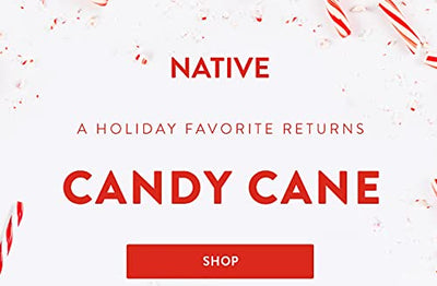 Native Deodorant - Limited Edition Holiday - Candy Cane - Aluminum Free - 2.65 oz