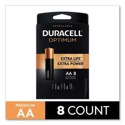 Duracell Optimum AA Batteries - 8pk Alkaline Battery with Resealable Tray