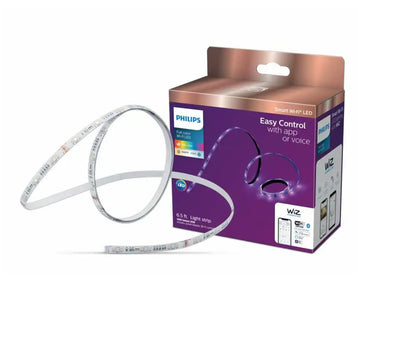PHILIPS Smart Wi-Fi Wiz Connected Color and White Dimmable Tunable Light Strip Starter Kit 6.5ft (2M), 25249