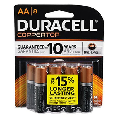 DURACELL Coppertop Aa Batteries - 8 Ct