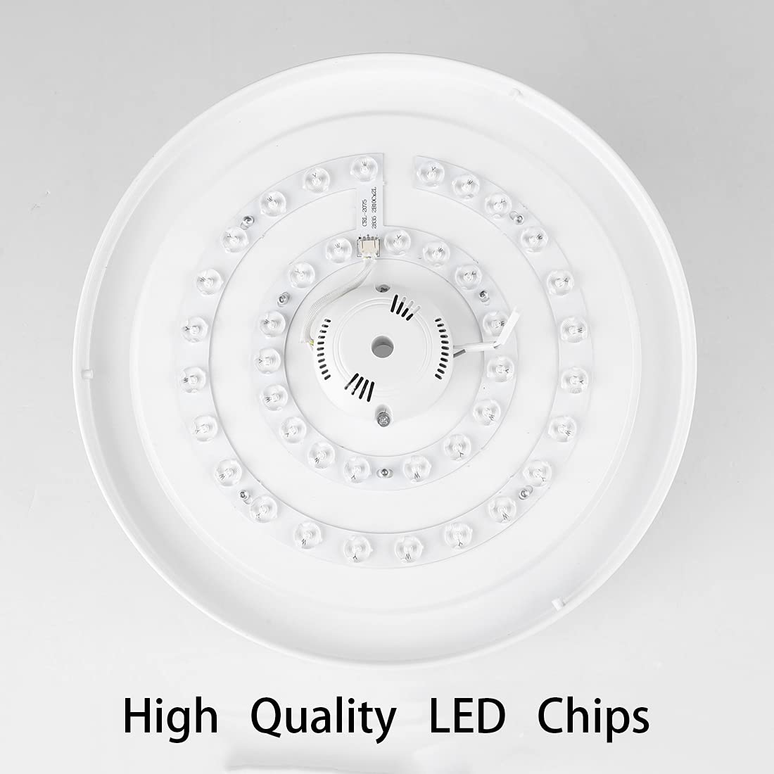 Crystal Flush Mount LED Ceiling Light Fixture,35W 14.9 in, Warm White/Day Light/ Cool White Adjustable Ceiling Light with Remote Control，Dimmable Lighting Fixture for Bedroom, Dining Room, Hallway