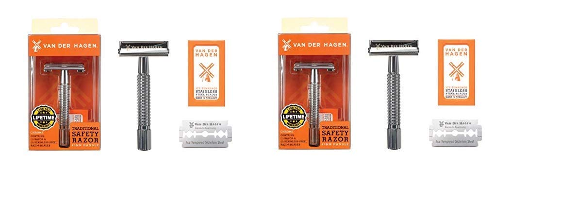 Van der Hagen Safety Razor with 5 Razor Blades