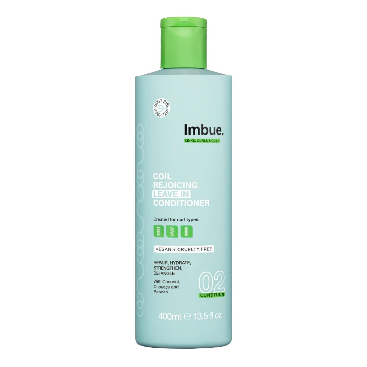 Imbue Curl Rejoicing Curly Hair Leave-in Conditioner For Dry Frizzy Wavy Curls & Coily Hair, 4A-4C Natural Hair Friendly, Embrace the Curl Movement, Curl Cream, Paraben Free, Cruelty Free, Vegan Hair