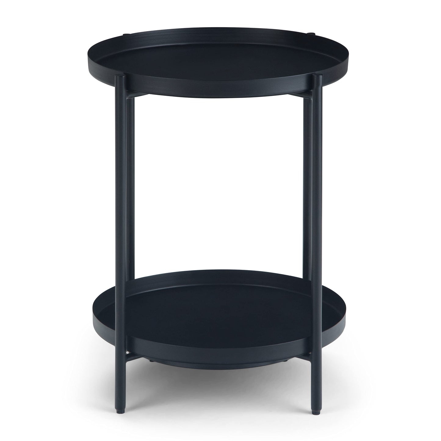 SIMPLIHOME Monet Industrial 17 Inch Wide Metal End Table in Black, For the Living Room and Bedroom