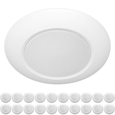 ZAGO 6 Inch LED Disk Light Surface Mount Low Profile Recessed Retrofit Ceiling Fixture for J Box, Dimmable, 15W=75W, 980LM, 5000K Daylight White, CRI>80, ETL Listed, Wet Location