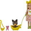 Barbie Chelsea Doll & Accessories, Blonde Small Doll with Removable Banana-Print Skirt, Puppy, Pet Bed & More