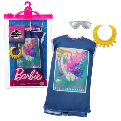 Barbie Fashions Complete Looks 3 of Doll Clothes Inspired by Popular Brand Roxy, Complete Look with Outfit &amp; Accessories Dolls, Gift for Kids 3 to 8 Years Old
