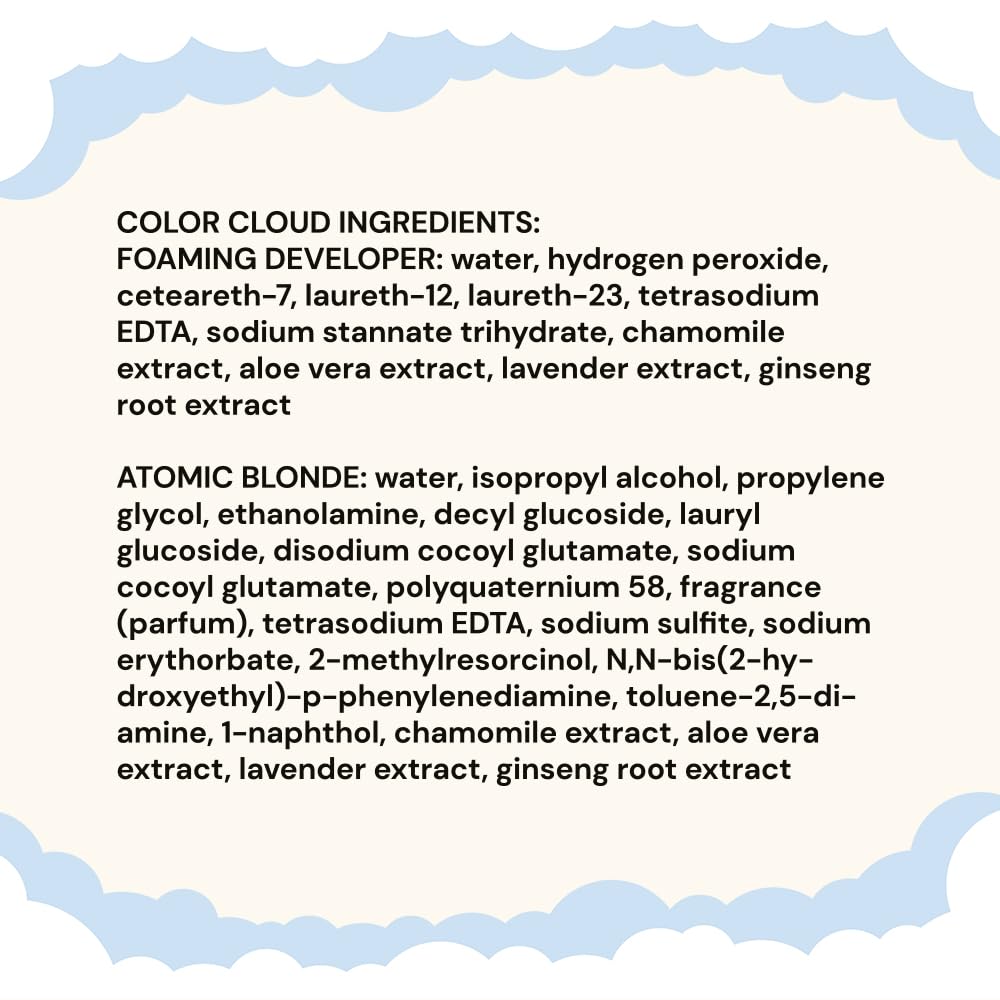 Hally Color Cloud Demi-Permanent Foam Hair Dye - Atomic Blonde - 2.5oz