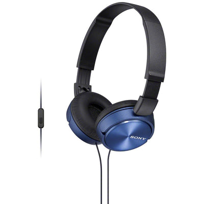 Sony MDR-ZX310AP ZX Series Wired On-Ear Headphones with Mic - Blue