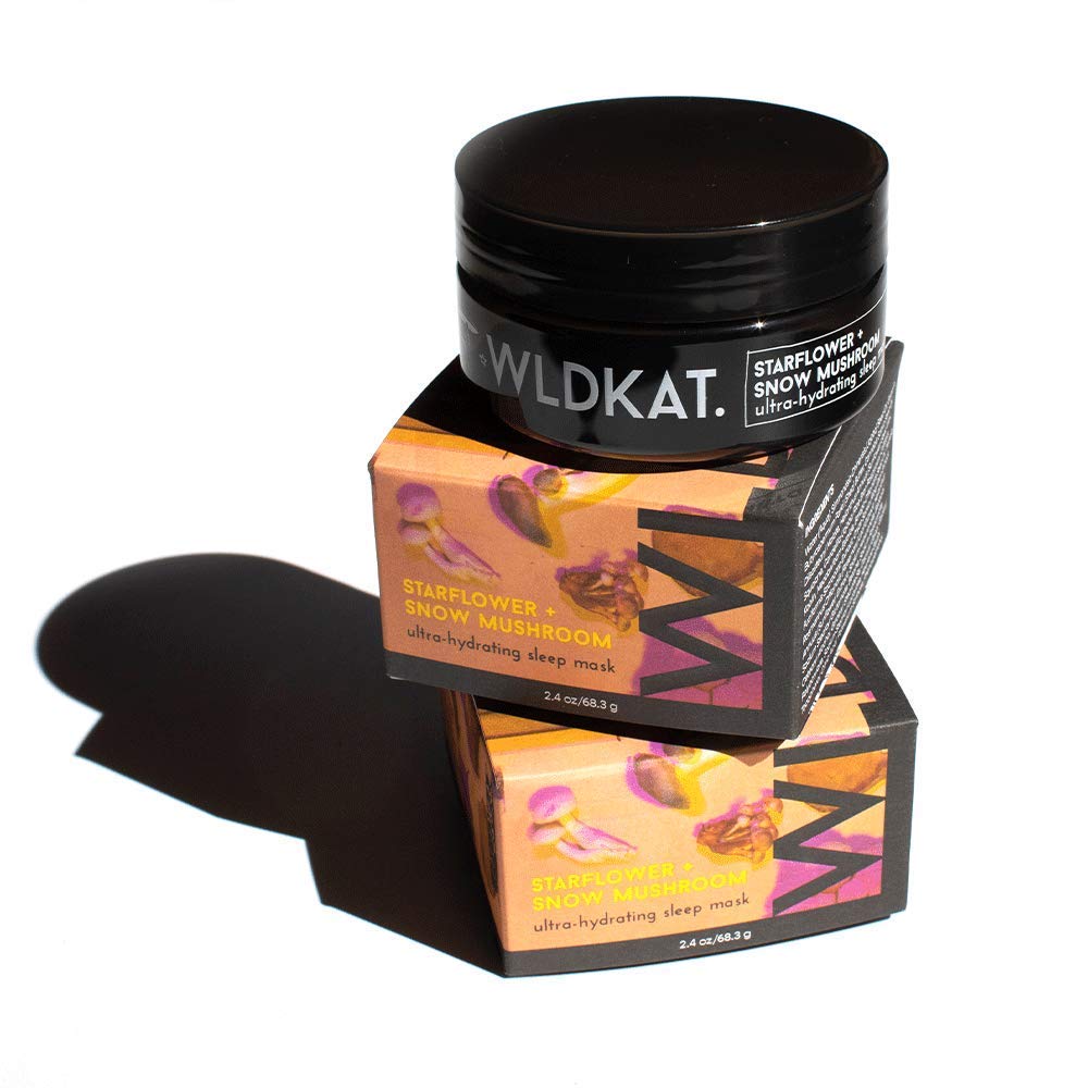 WLDKAT Starflower + Snow Mushroom Ultra-Hydrating Sleep Mask | Nourishing Night Treatment | Vegan | Paraben Free, Cruelty Free | 2.4 fl oz