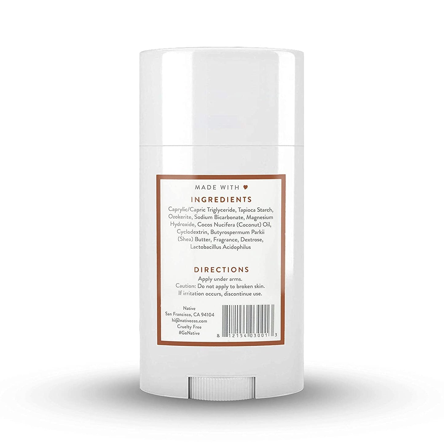 Native Deodorant - Coconut &amp; Vanilla - Aluminum Free - 2.65 oz