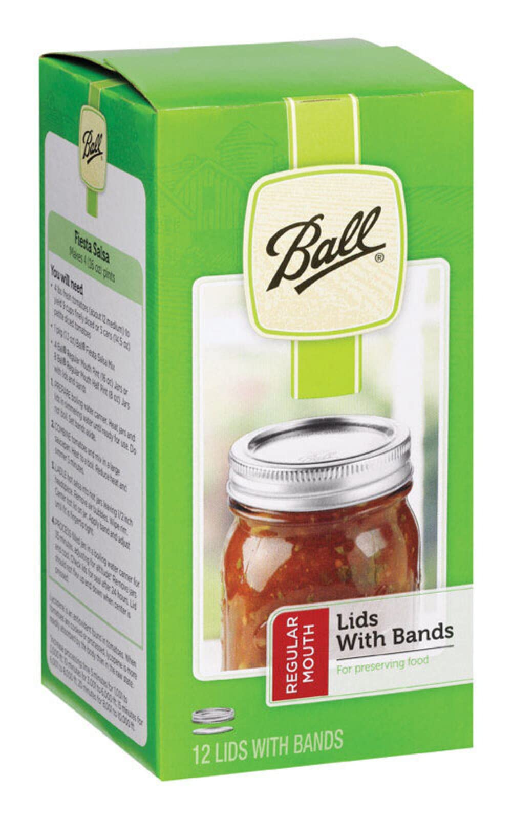 Ball Regular Mouth Canning Lids and Bands 12 pk - Total Qty: 10; Each Pack Qty: 12; Total Items Rec: 120