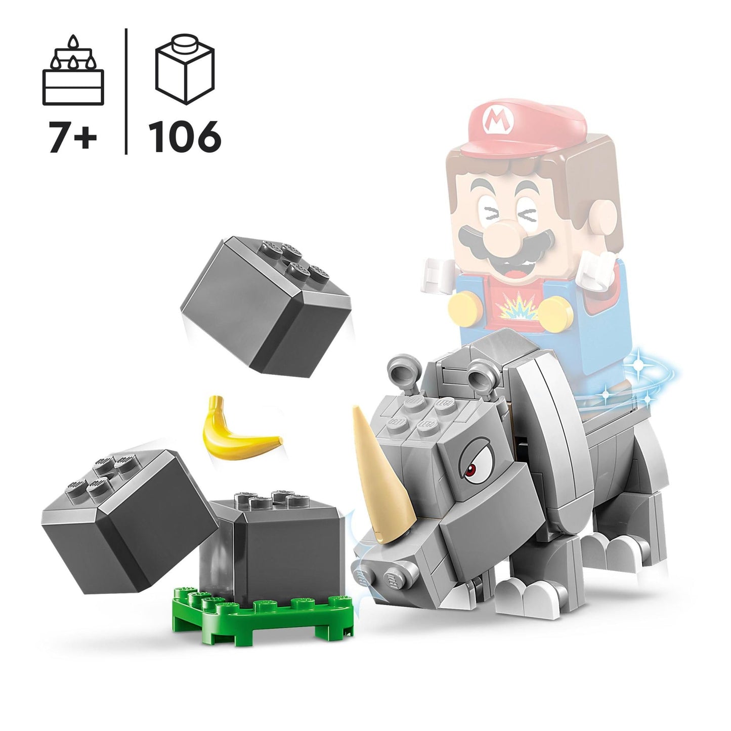 LEGO Super Mario Rambi the Rhino Expansion Set Building Toy 71420