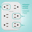 Philips EZFit 6-Outlet Surge Protector Outlet Extender, Wall Tap, Grounded Widely Spaced Outlets, 900 Joules, for Home Office Dorm Essentials, White, SPP6602W/37