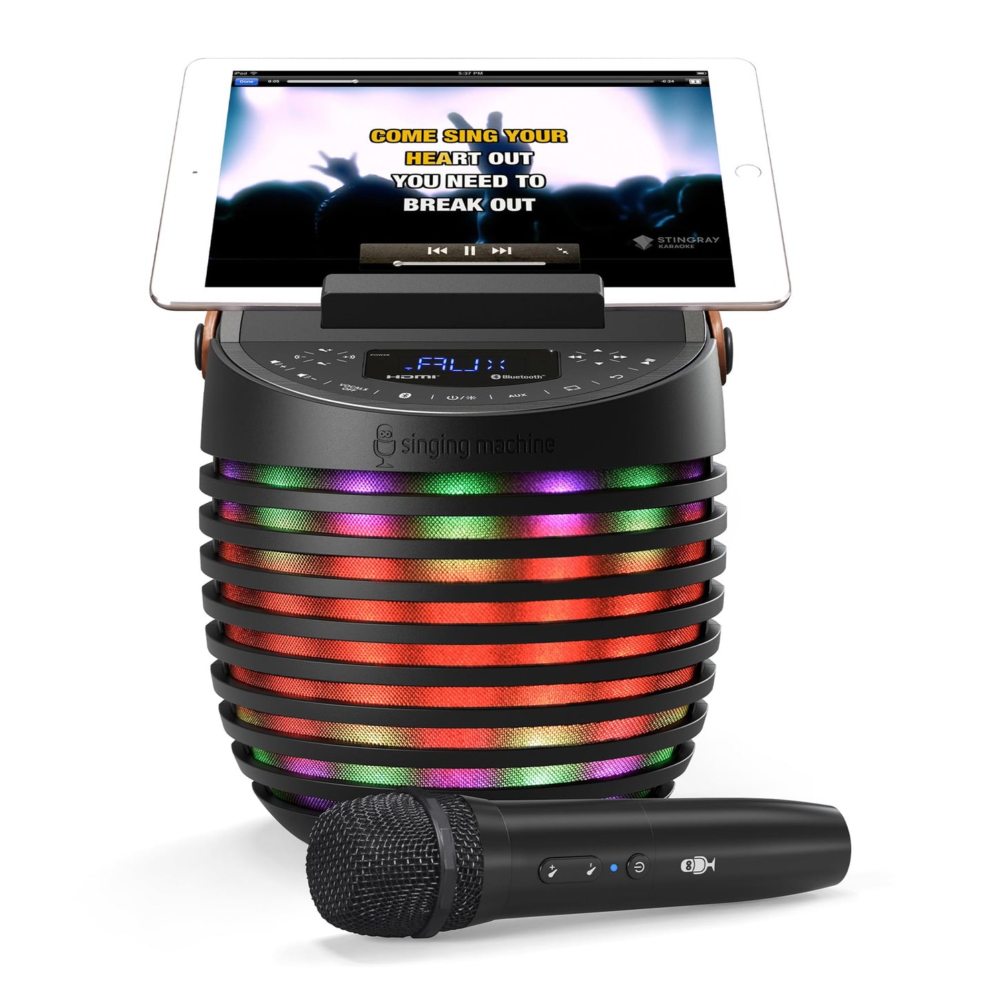 Singing Machine Karaoke Machine for Adults & Kids with Wireless Microphone, SingCast One - Karaoke Speaker with Video Casting Technology, Karaoke System with Bluetooth & Voice Changing Effect