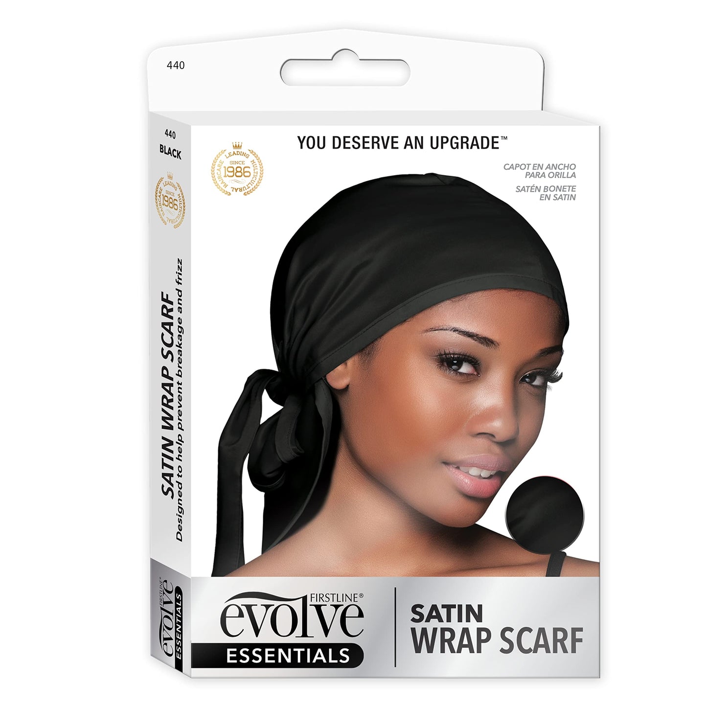 Evolve Products Satin Wrap Scarf - Black