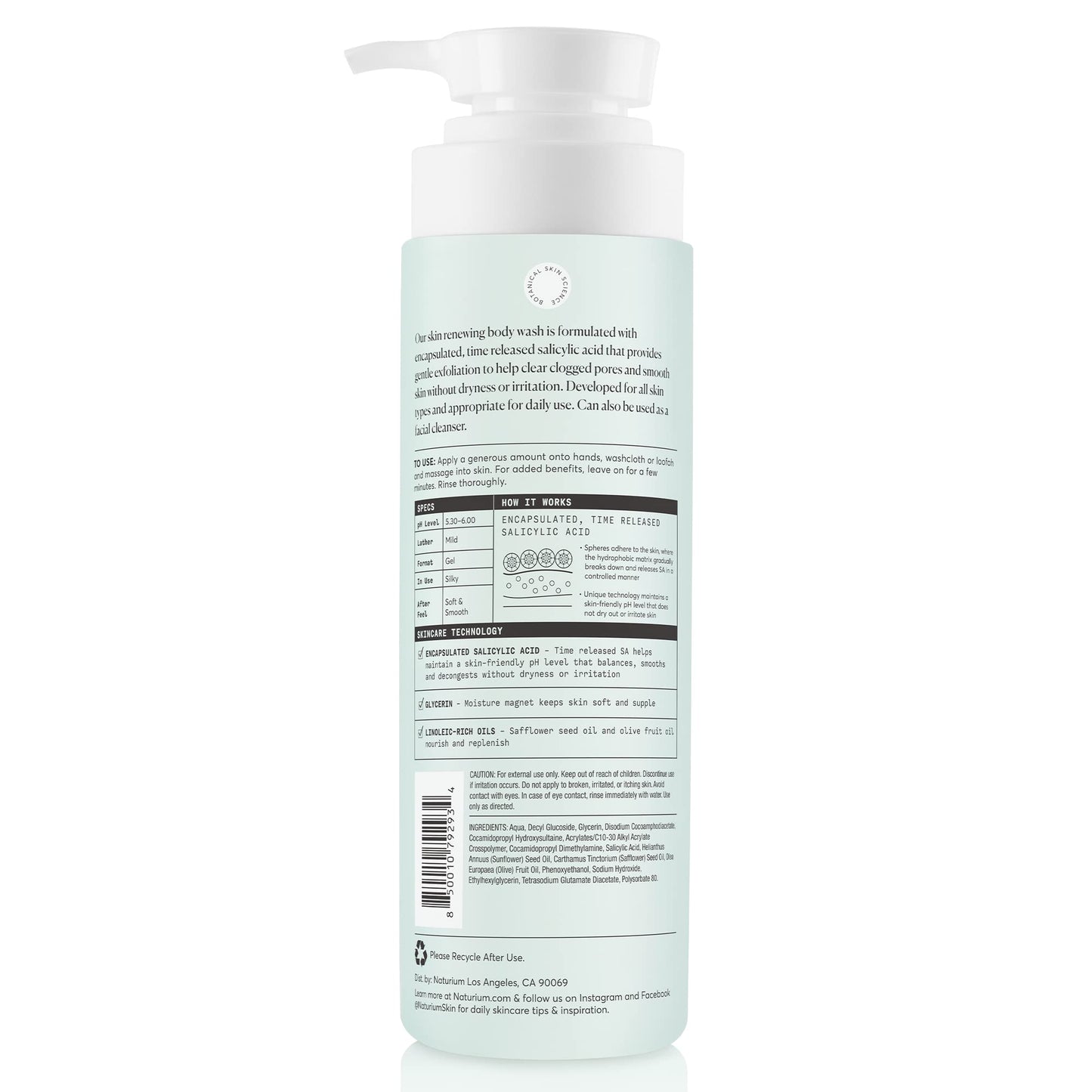 Naturium The Perfector Salicylic Acid Skin Smoothing Body Wash - 16.9 fl oz