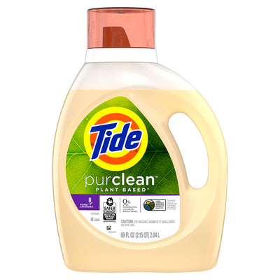 Tide purclean Liquid Laundry Detergent, Honey Lavender Scent, 69 fl oz, 48 loads, 75% plant-based