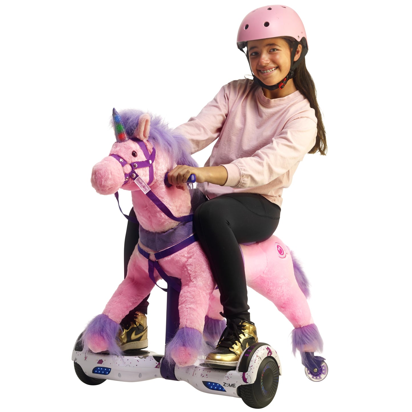 Powerpony Ride On Unicorn Hoverboard - Rideable Unicorn Ride On Toy for Girls and Boys - Power Pony Ride On Toy Pony - Princess