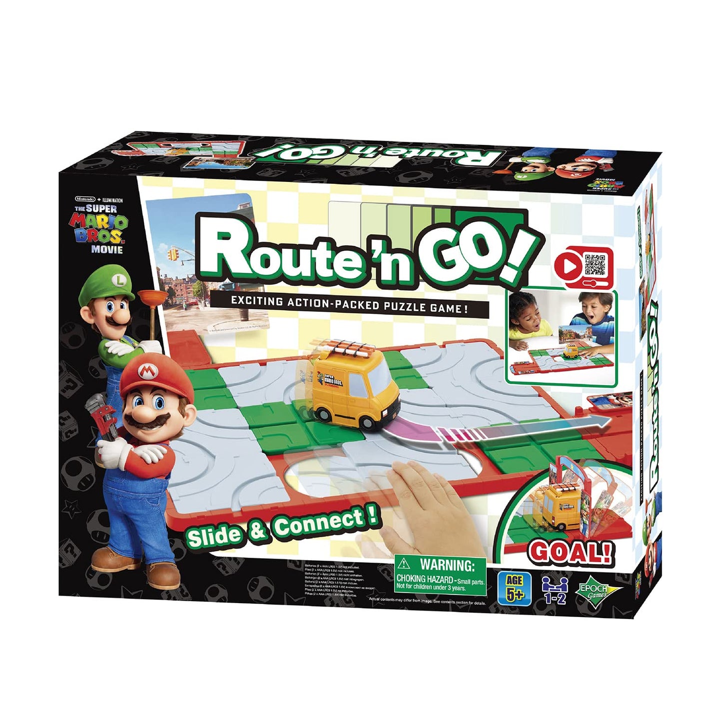 EPOCH Games Super Mario Route \'n Go - Tabletop Skill and Action Game for 1-2 Players - A Fast-Paced Game of Skill and Strategy