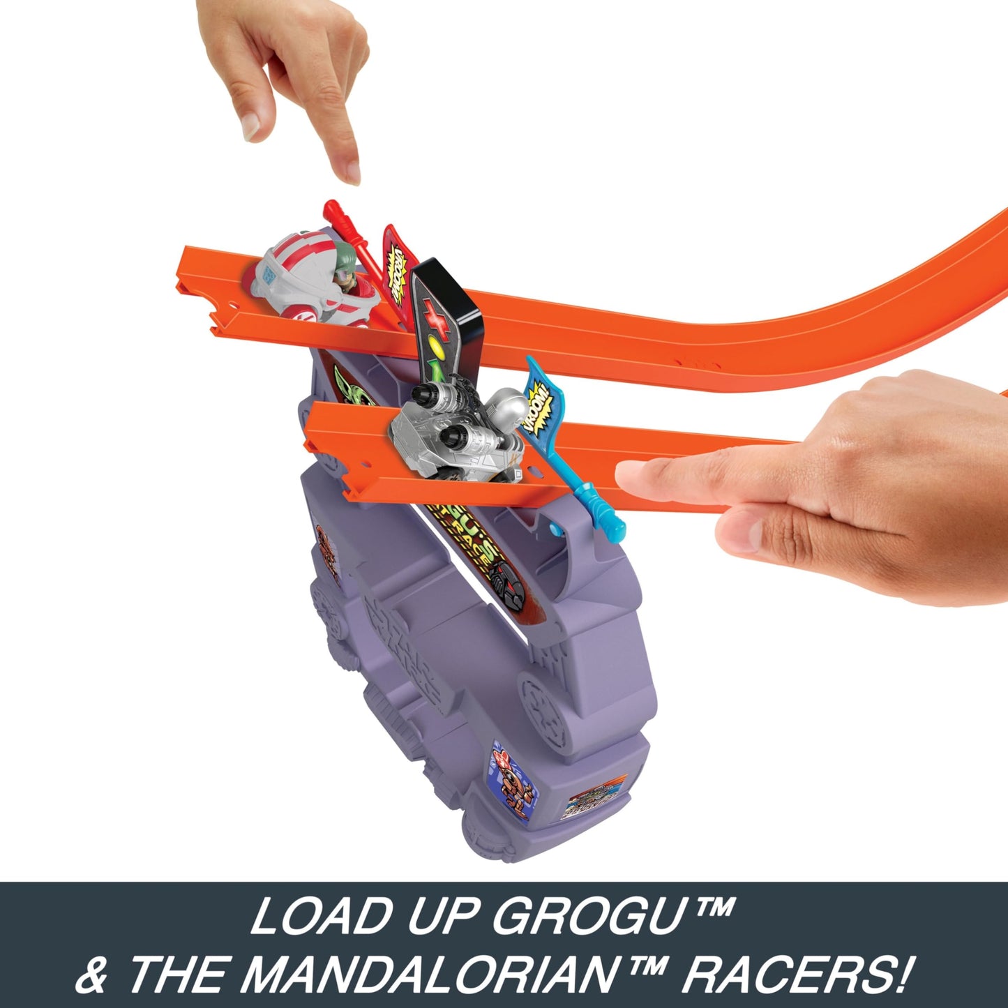 Hot Wheels RacerVerse Star Wars Grogu\'s Great Race Track Set