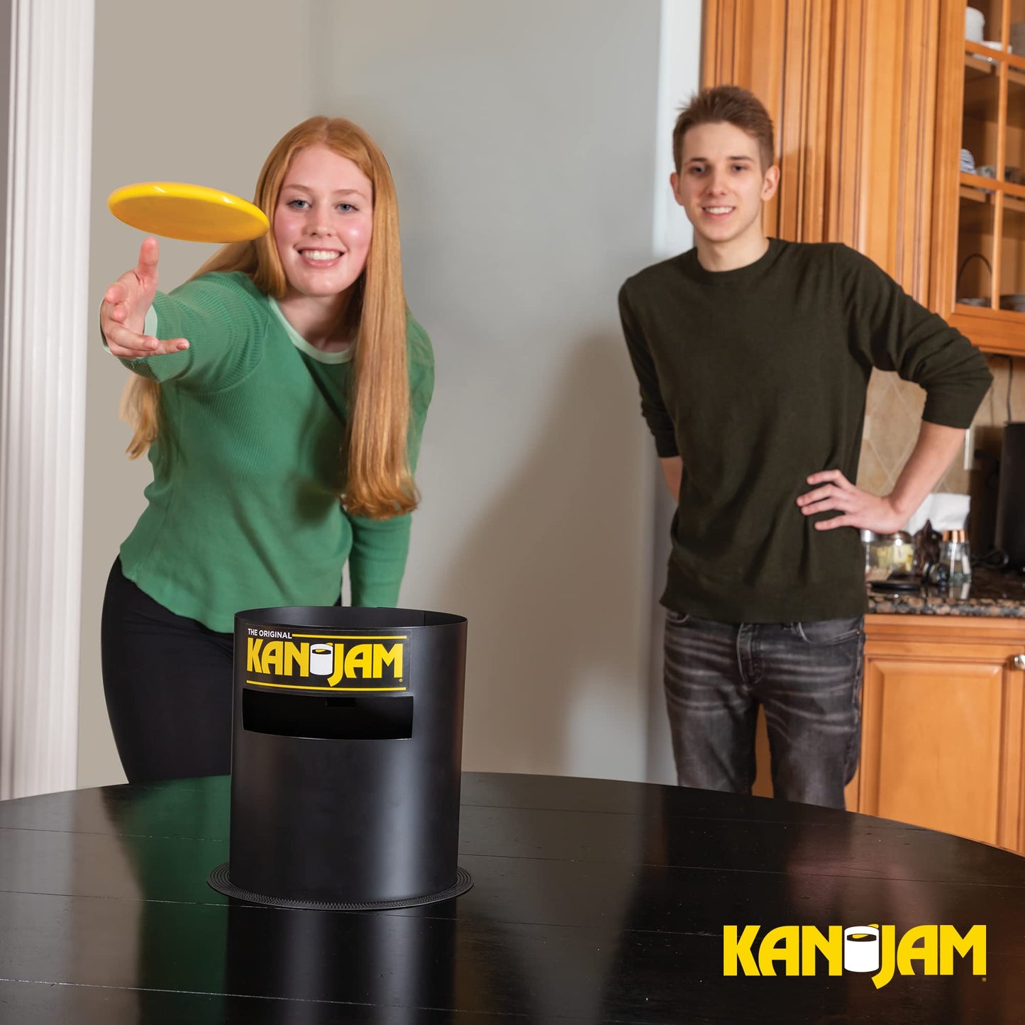 Kan Jam Mini - The Original Backyard Outdoor Game now in a Smaller Indoor Size - Complete with 2 Targets and 1 Mini Disc