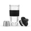 HOST Cocktail Shaker FREEZE Double-Walled Cup with Citrus Reamer, Stainless Steel Jigger Cap, Strainer, and Active Cooling Gel, Black 20 Oz 3-Piece Bar Set,Gray