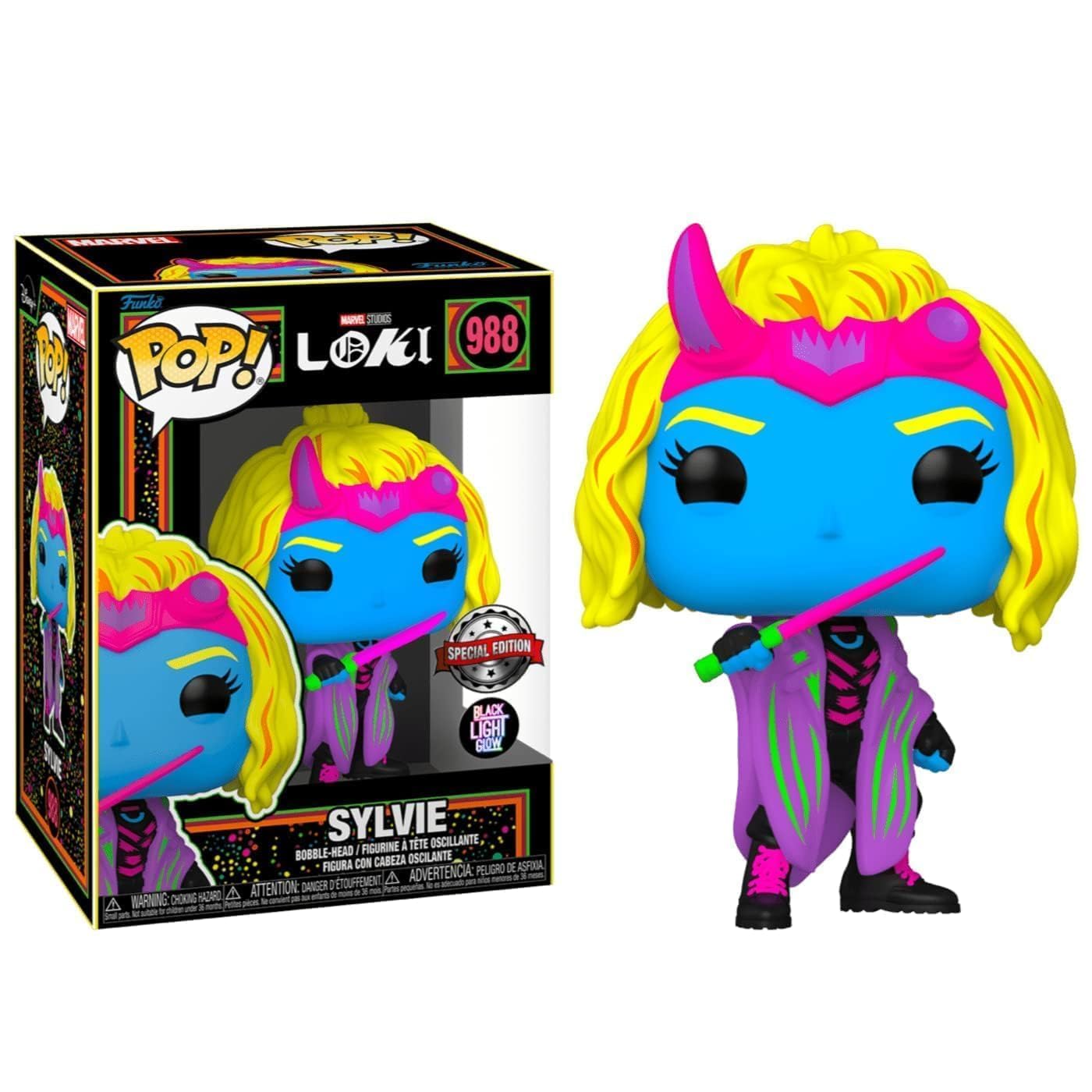 Funko Pop Marvel Loki Sylvie Blacklight