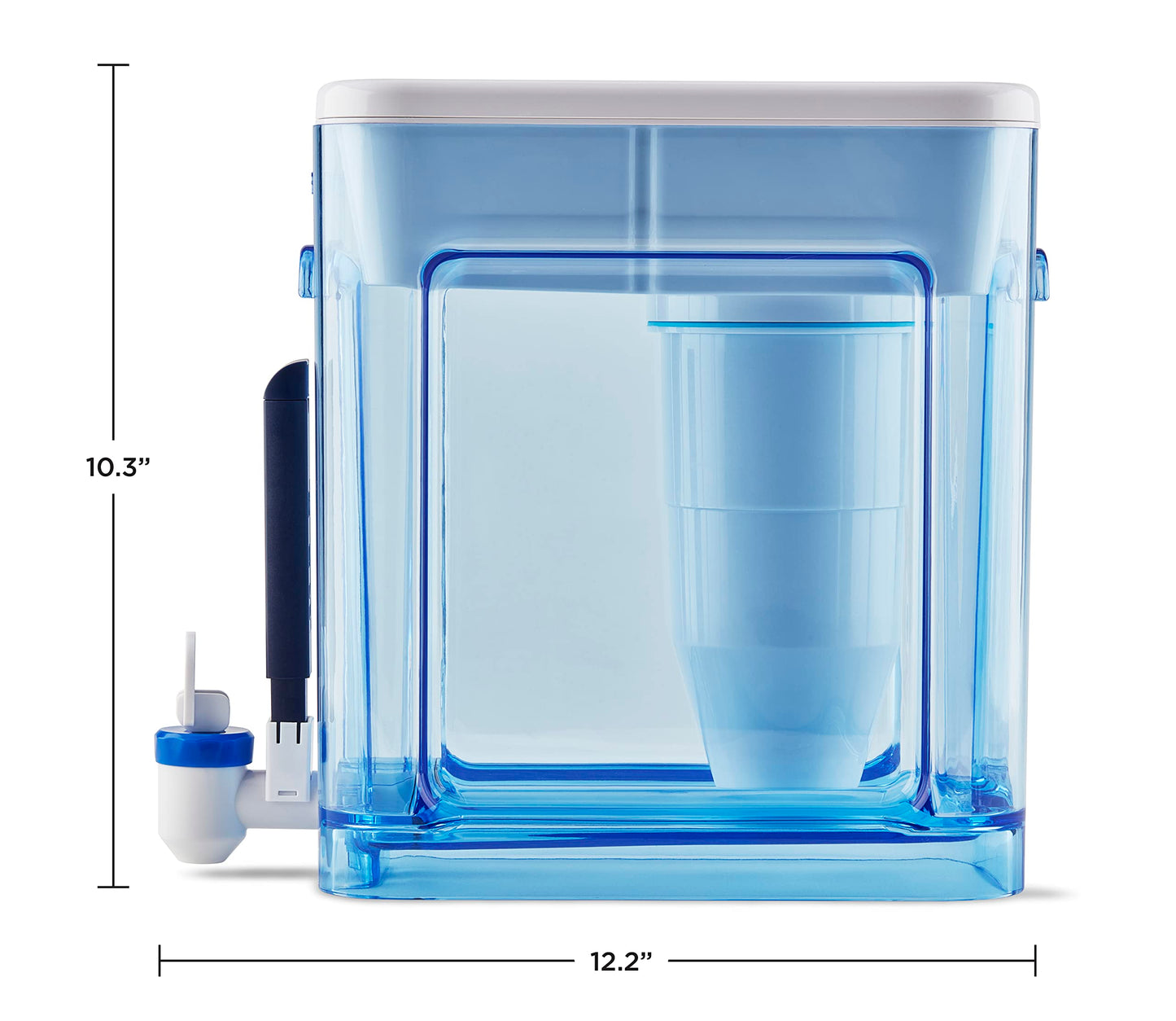 ZeroWater 22-Cup Ready-Read 5-Stage Water Filter Dispenser with Instant Read Out - 0 TDS IAPMO Certified to Reduce Lead, Chromium, and PFOA/PFOS