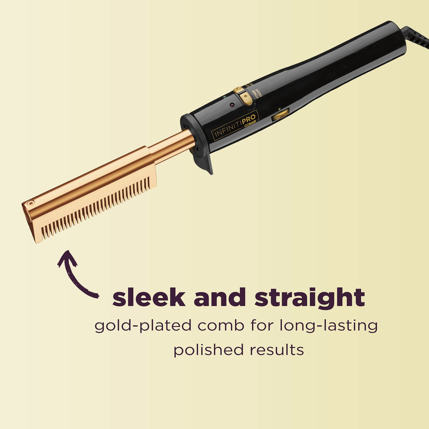 Conair InfinitiPro Straightening Comb - Gold