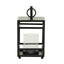 Deco 79 Metal Pillar Candle Lantern, 8" x 8" x 16", Black