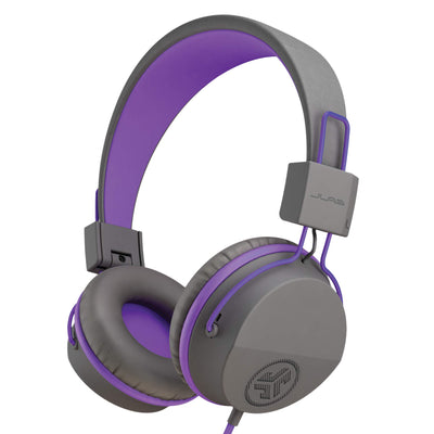 JLab JBuddies Studio Wired Kids Headphone - Gray/Purple
