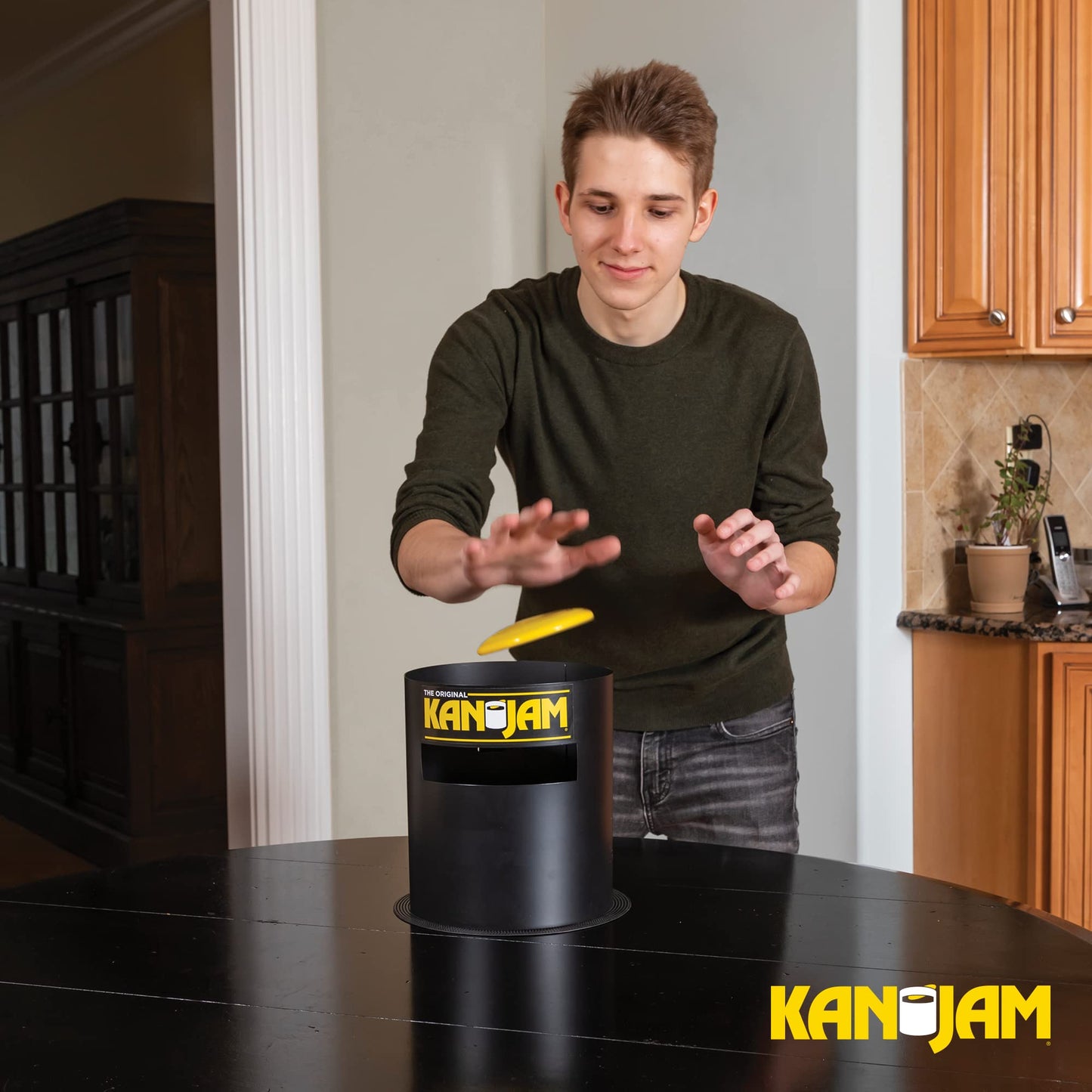 Kan Jam Mini - The Original Backyard Outdoor Game now in a Smaller Indoor Size - Complete with 2 Targets and 1 Mini Disc