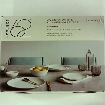 12pc Stoneware Avesta Dinnerware Set White - Threshold™