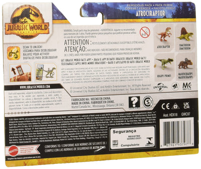 Jurassic World Ferocious Pack Dinosaur Action Figure 3 Year Olds &amp; Up