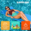 TRC Recreation Splash 1.25 Inch Thick Foam Swimming Pool Float Mat Large Adult Lounger with Built-in Roll Pillow, Bahama Blue