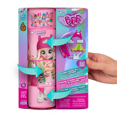 Cry Babies BFF Hannah Fashion Doll with 8+ Surprises