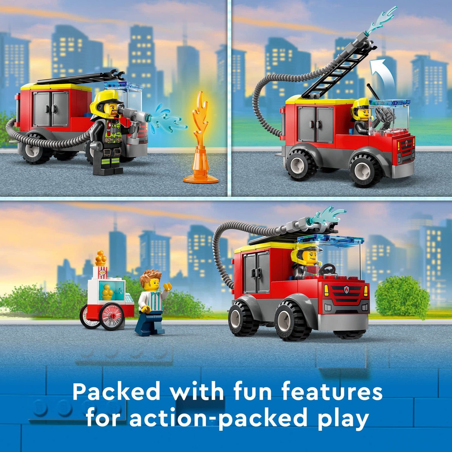 LEGO City 4+ Fire Station and Fire Engine Toy Playset 60375