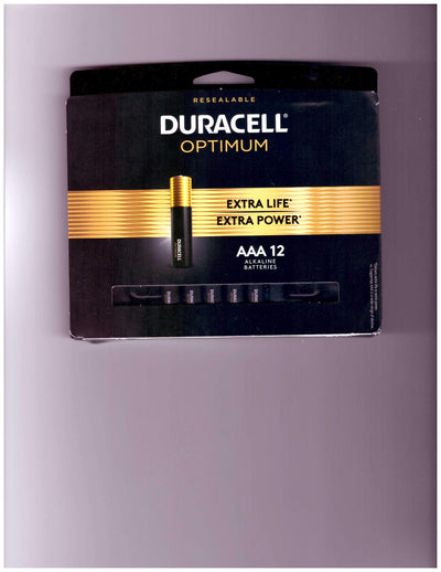 Duracell Optimum AAA Batteries - 12pk Alkaline Battery with Resealable Tray