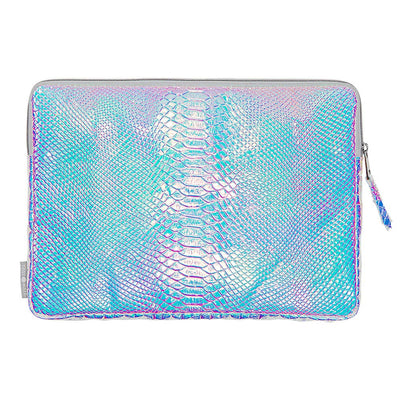 Case-Mate Laptop Sleeve 16” - Laptop Carrying Case with Textured Exterior, Satin Interior, Metallic Zipper - Protective Laptop Bag for MacBook Pro 16 inch/Air, HP, Asus, Dell - Iridescent Snake