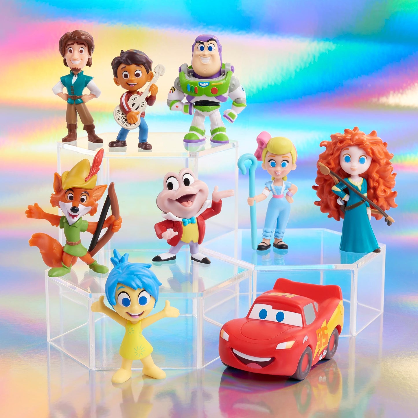 Disney100 Years of Spirited Adventures, Limited Edition 9-piece Figure Set, Officially Licensed Kids Toys for Ages 3 Up by Just Play