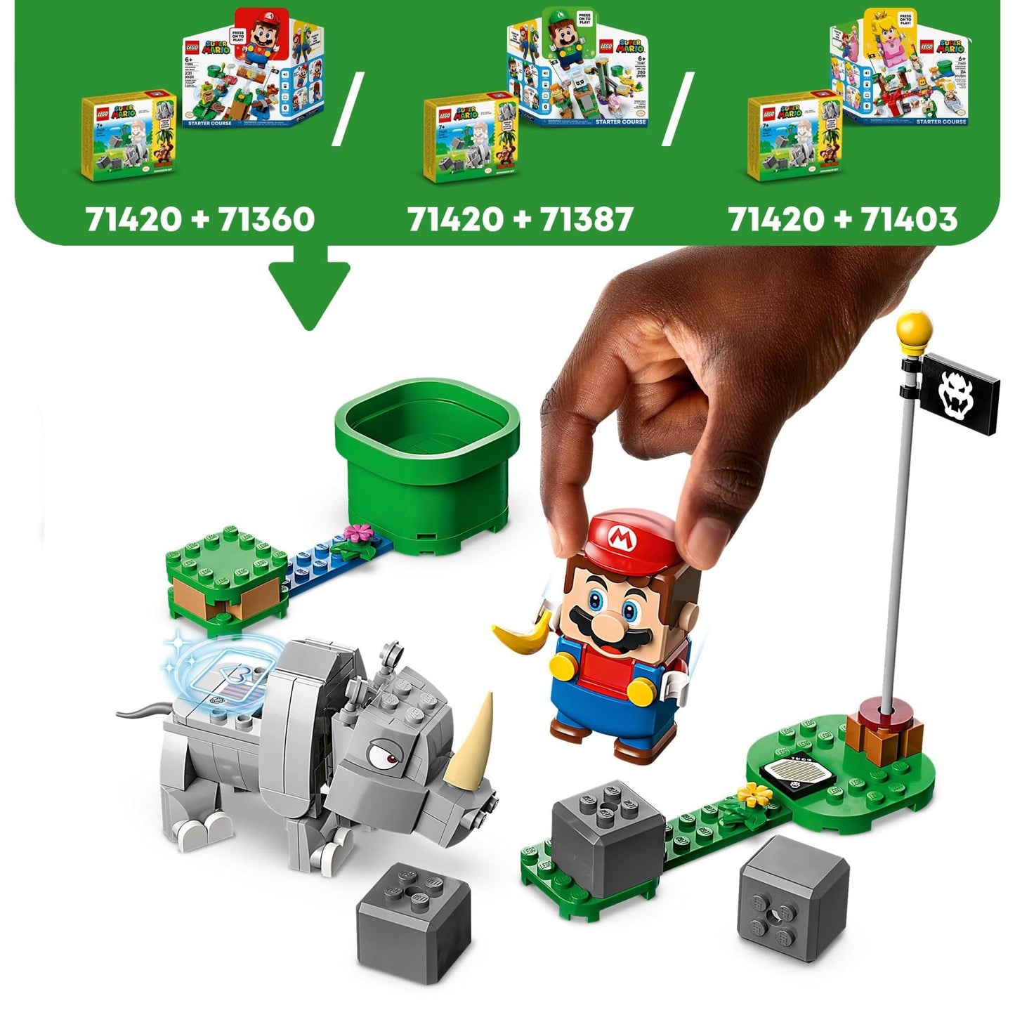 LEGO Super Mario Rambi the Rhino Expansion Set Building Toy 71420