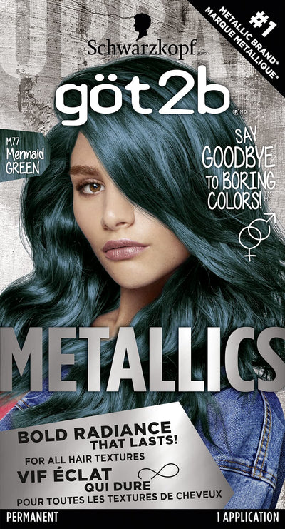 Got2B Metallic Permanent Hair Color - Mermaid Green - 4.8 fl oz