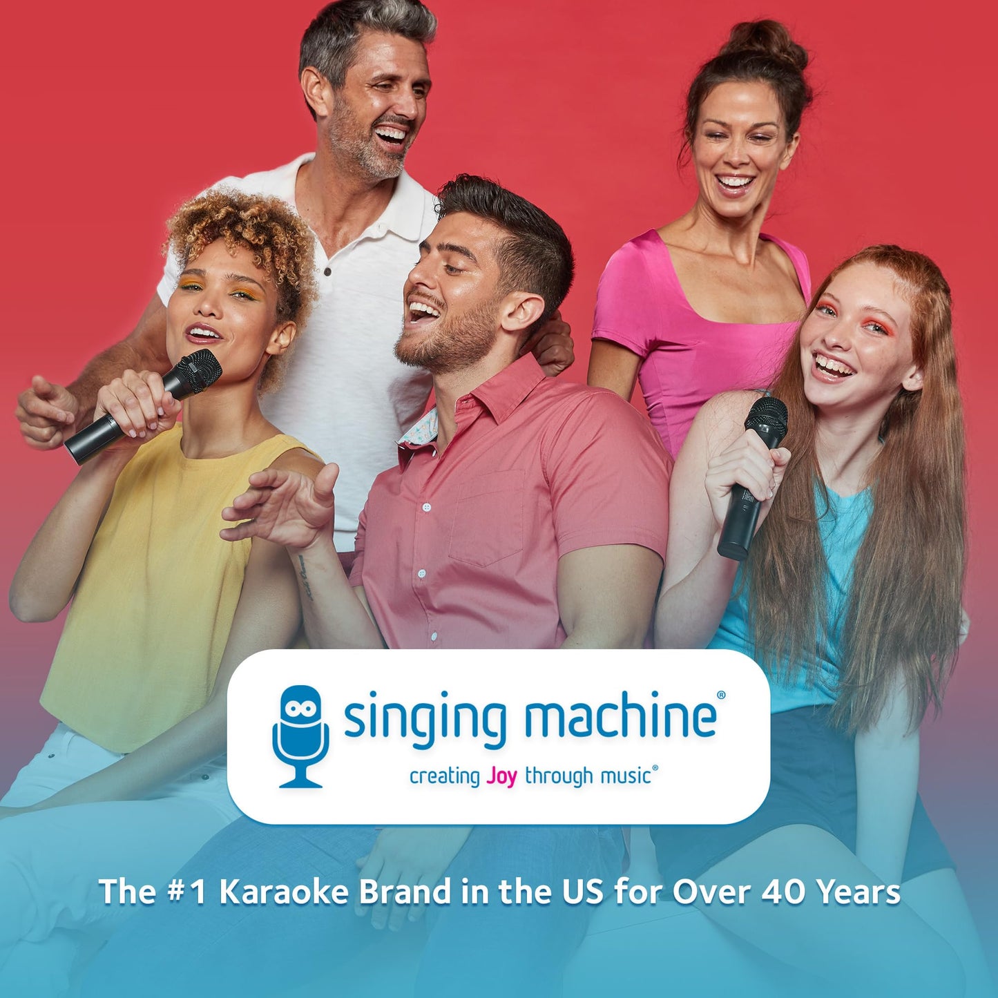 Singing Machine Karaoke Machine for Adults & Kids with Wireless Microphone, SingCast One - Karaoke Speaker with Video Casting Technology, Karaoke System with Bluetooth & Voice Changing Effect