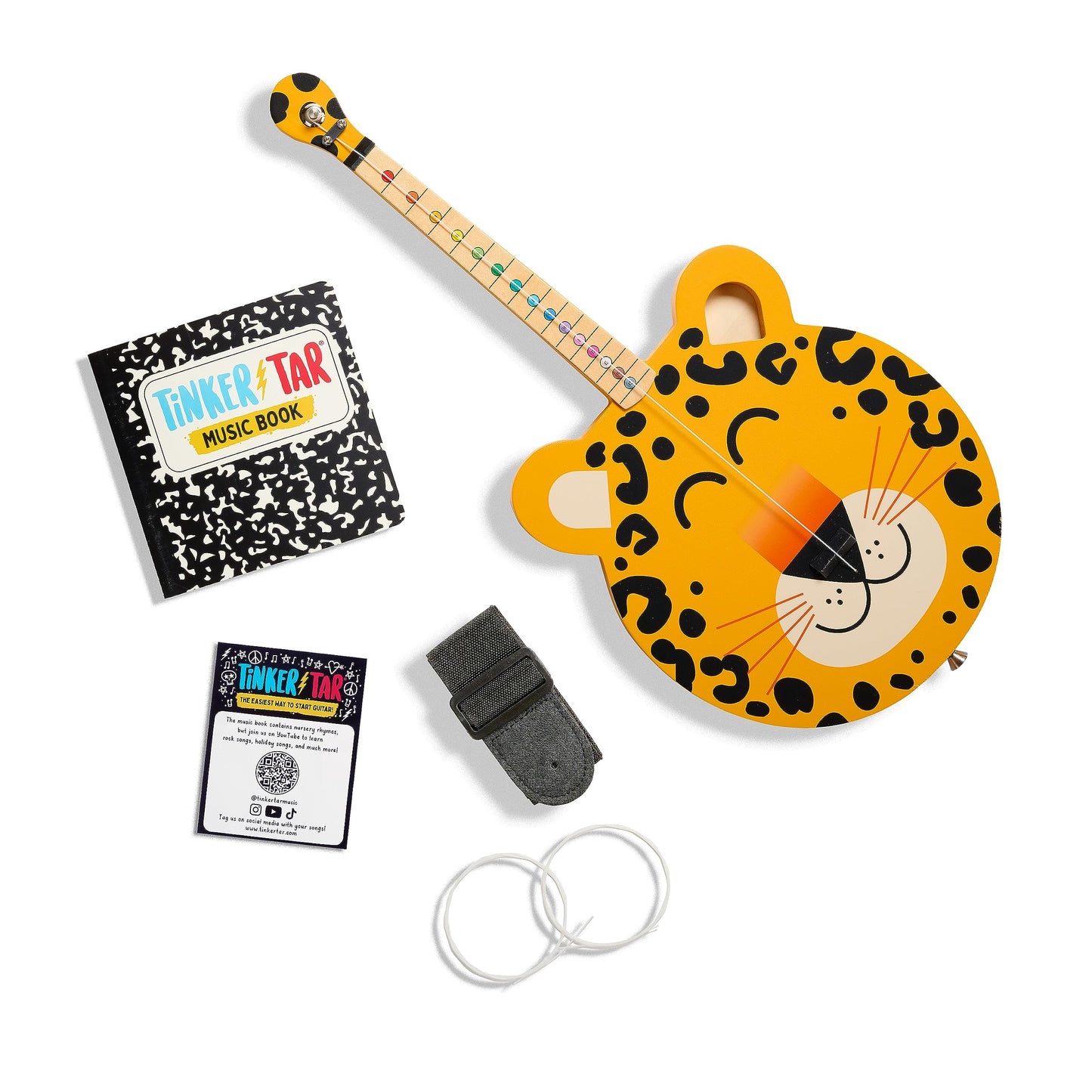 Buffalo Games Wooden TinkerTar Leopard Single String Guitar