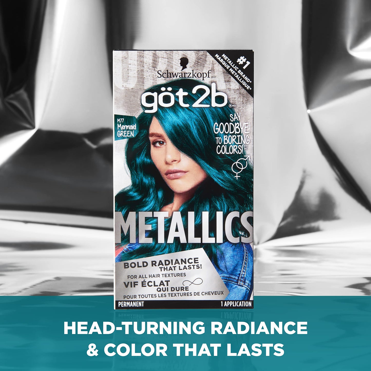 Got2B Metallic Permanent Hair Color - Mermaid Green - 4.8 fl oz